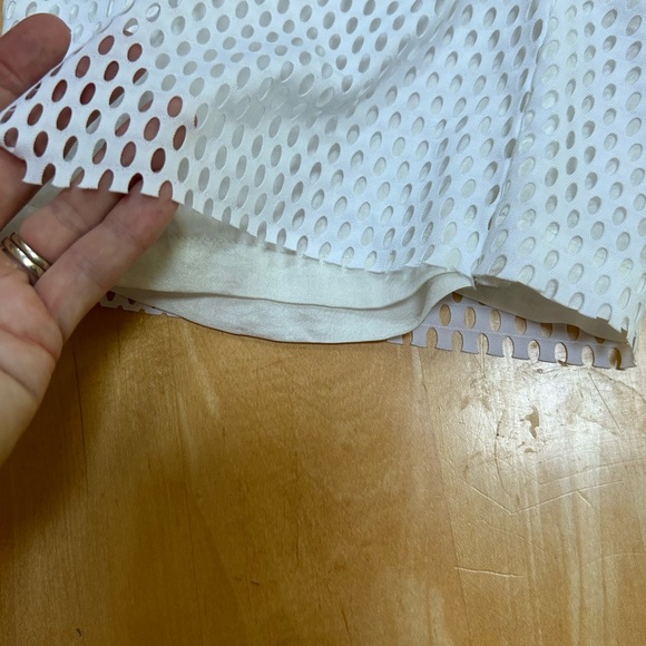 RARE* Faith Connexion Paris white satine and mesh Bermuda shorts - Picture 5 of 11